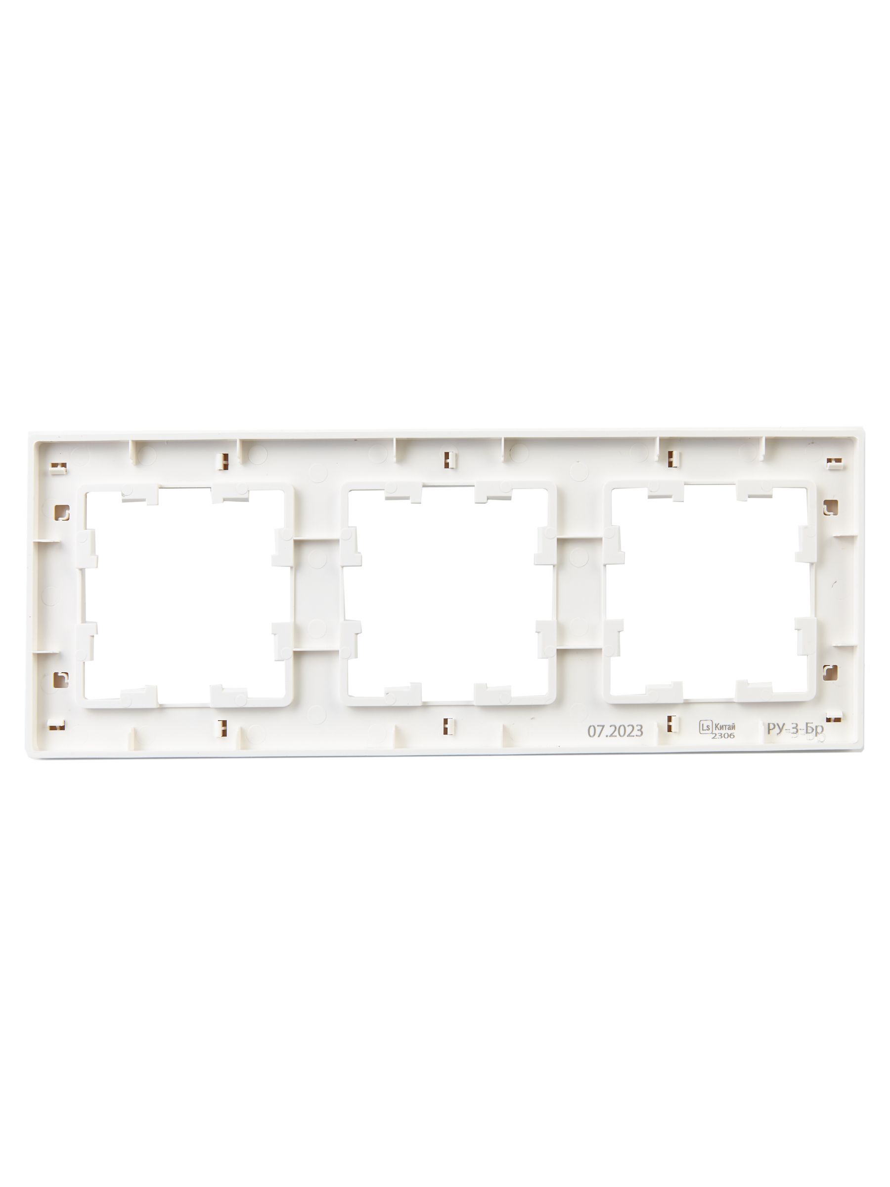 BRITE Рамка 3-местная РУ-3-Бр белый рифленый IEK