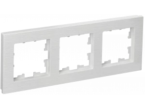 BRITE Рамка 3-местная РУ-3-Бр белый рифленый IEK