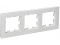 BRITE Рамка 3-местная РУ-3-Бр белый рифленый IEK