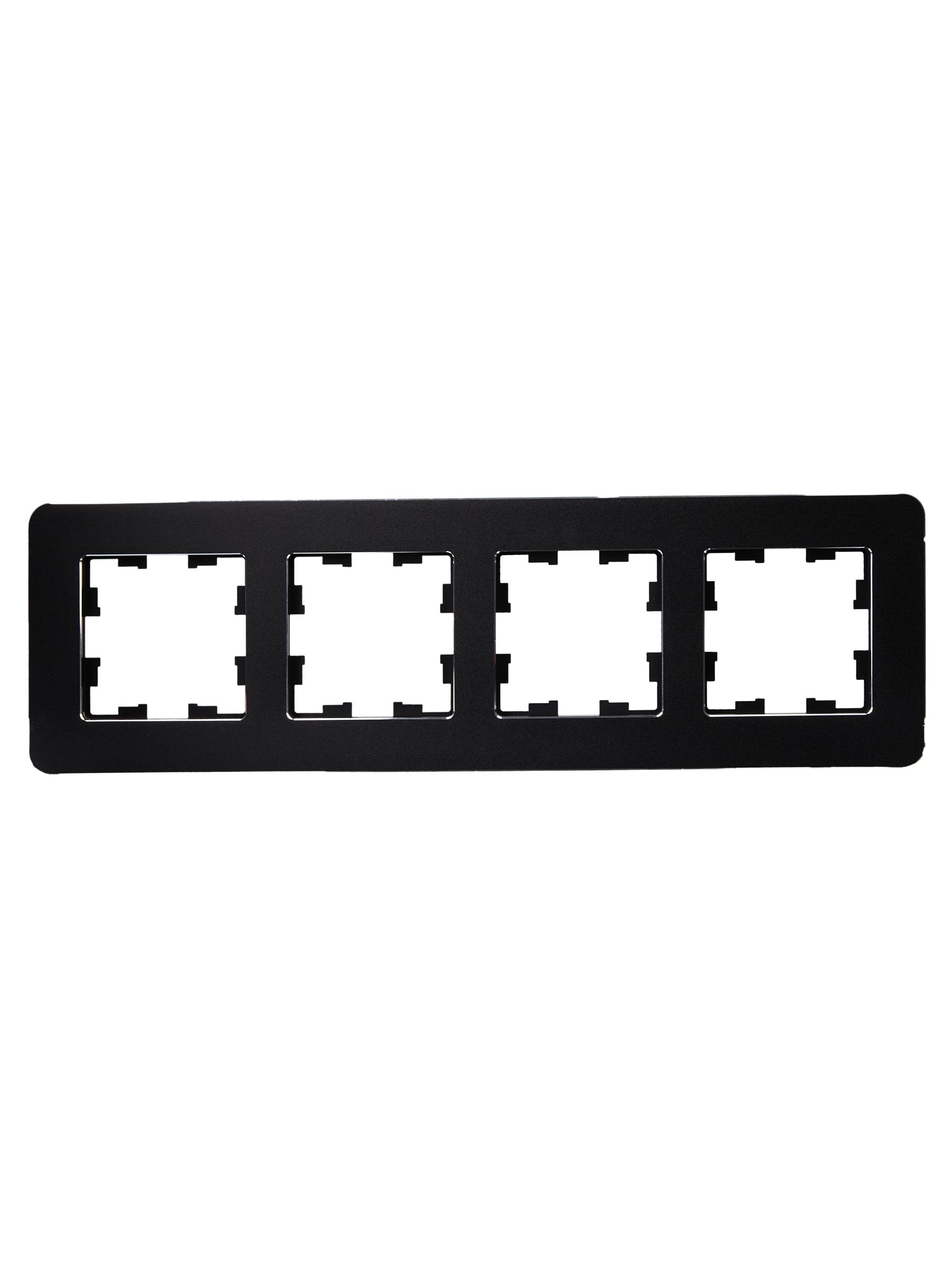 BRITE Рамка 4-местная РУ-4-1-Бр металл черный RE IEK