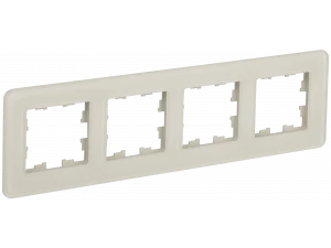 BRITE Рамка 4-местная РУ-4-2-Бр стекло песчаный RE IEK