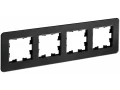 BRITE Рамка 4-местная РУ-4-2-Бр стекло черный RE IEK