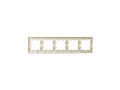 BRITE Рамка 5-местная РУ-5-Бр бежевый рифленый IEK