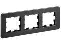 BRITE Рамка 3-местная РУ-3-1-Бр металл черный RE IEK