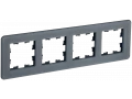 BRITE Рамка 4-местная РУ-4-2-Бр стекло графит RE IEK