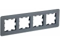 BRITE Рамка 4-местная РУ-4-2-Бр стекло графит RE IEK