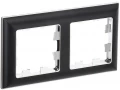 BRITE Рамка 2-местная РУ-2-Бр хром/черный IEK
