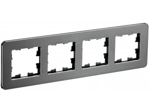 BRITE Рамка 4-местная РУ-4-1-Бр металл титан RE IEK