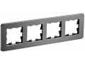 BRITE Рамка 4-местная РУ-4-1-Бр металл титан RE IEK