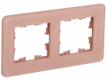 BRITE Рамка 2-местная РУ-2-2-Бр стекло дымчатый RE IEK
