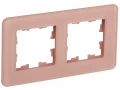 BRITE Рамка 2-местная РУ-2-2-Бр стекло дымчатый RE IEK