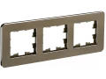 BRITE Рамка 3-местная РУ-3-1-Бр металл латунь RE IEK