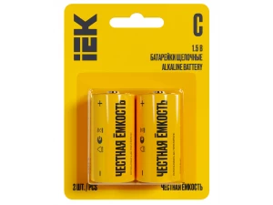 Батарейка щелочная Alkaline LR14/C (2шт/блистер) ИЭК