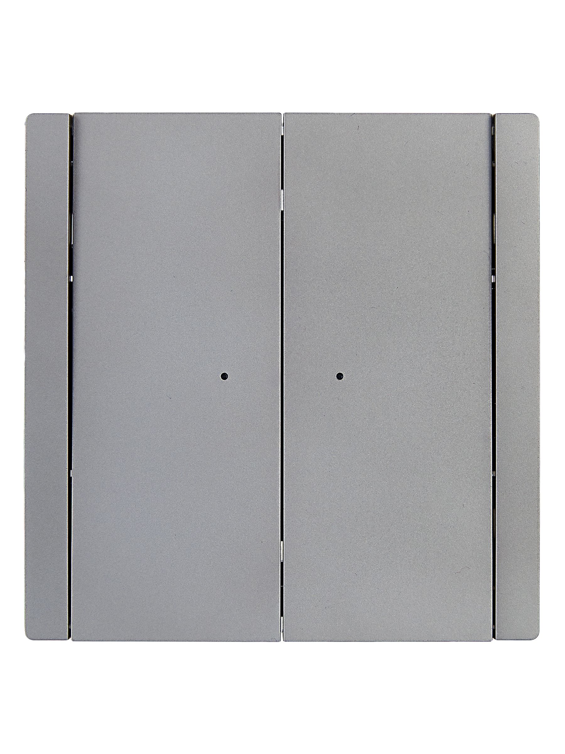 FORTE&PIANO Выключатель 2-клавишный с индикацией 10А FP506 сталь IEK