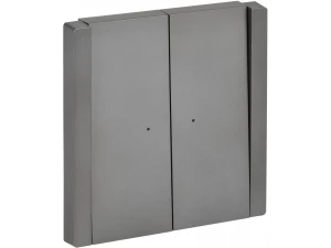 FORTE&PIANO Выключатель 2-клавишный с индикацией 10А FP506 сталь IEK