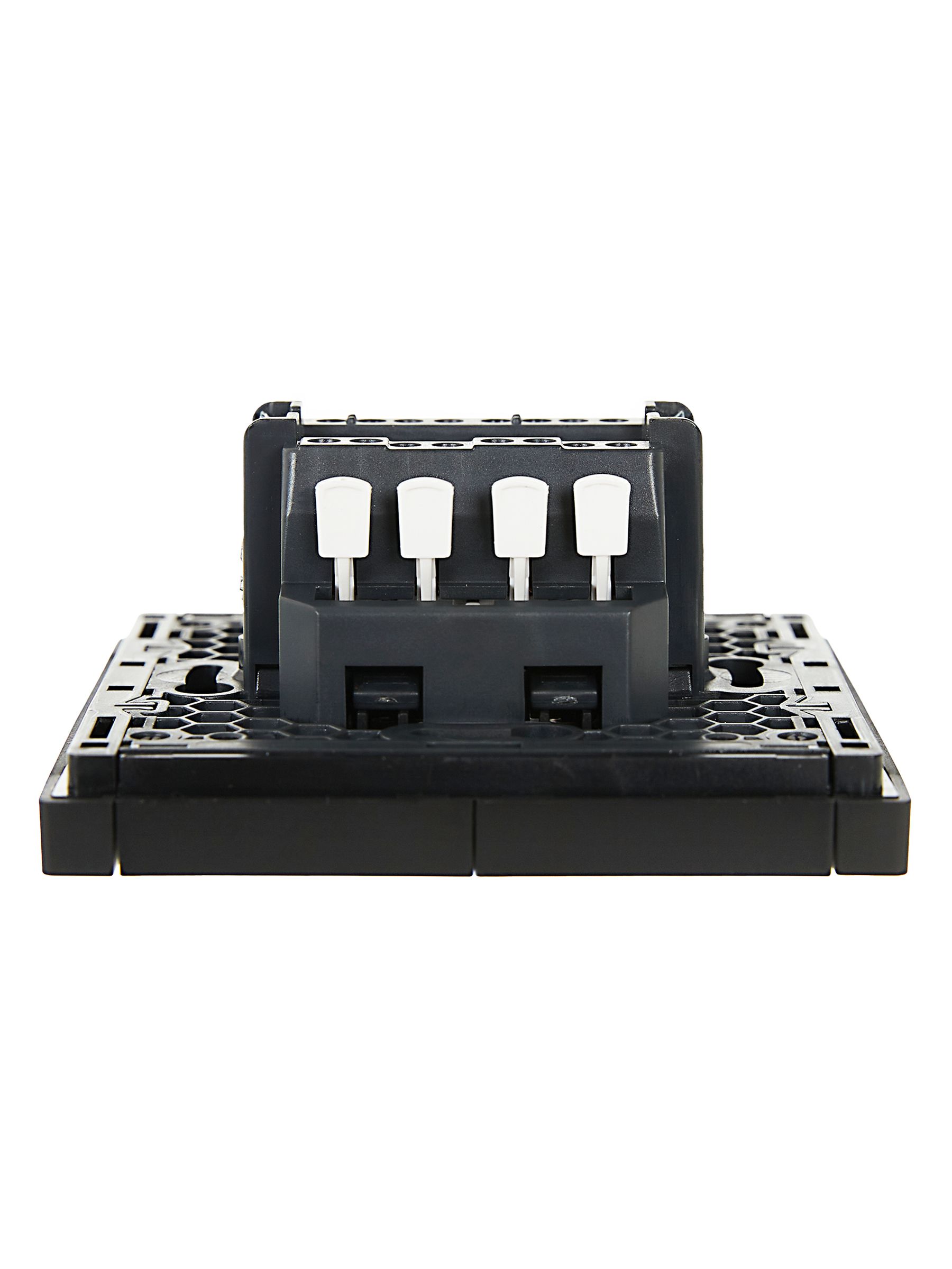 FORTE&PIANO Выключатель 2-клавишный проходной с индикацией 10А FP108 черный IEK