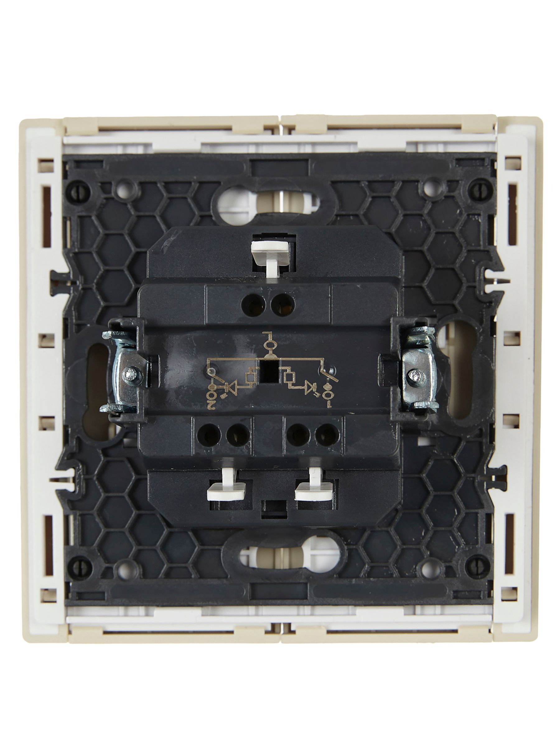 FORTE&PIANO Выключатель 2-клавишный с индикацией 10А FP406 ваниль IEK