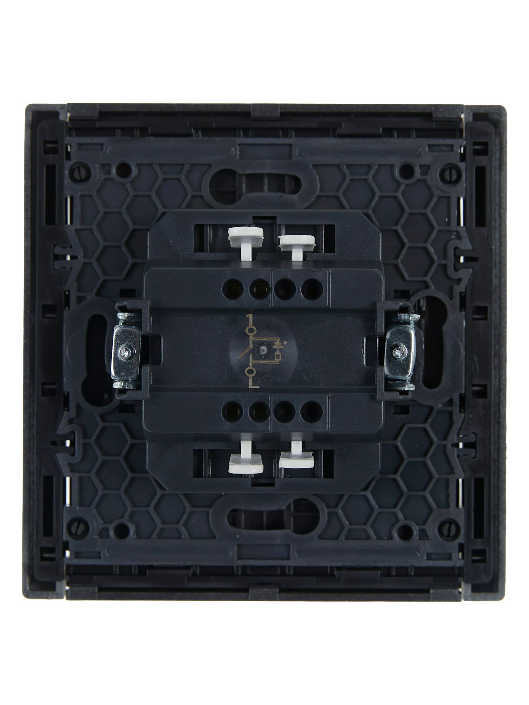 FORTE&PIANO Выключатель 1-клавишный с индикацией 10А FP502 сталь IEK