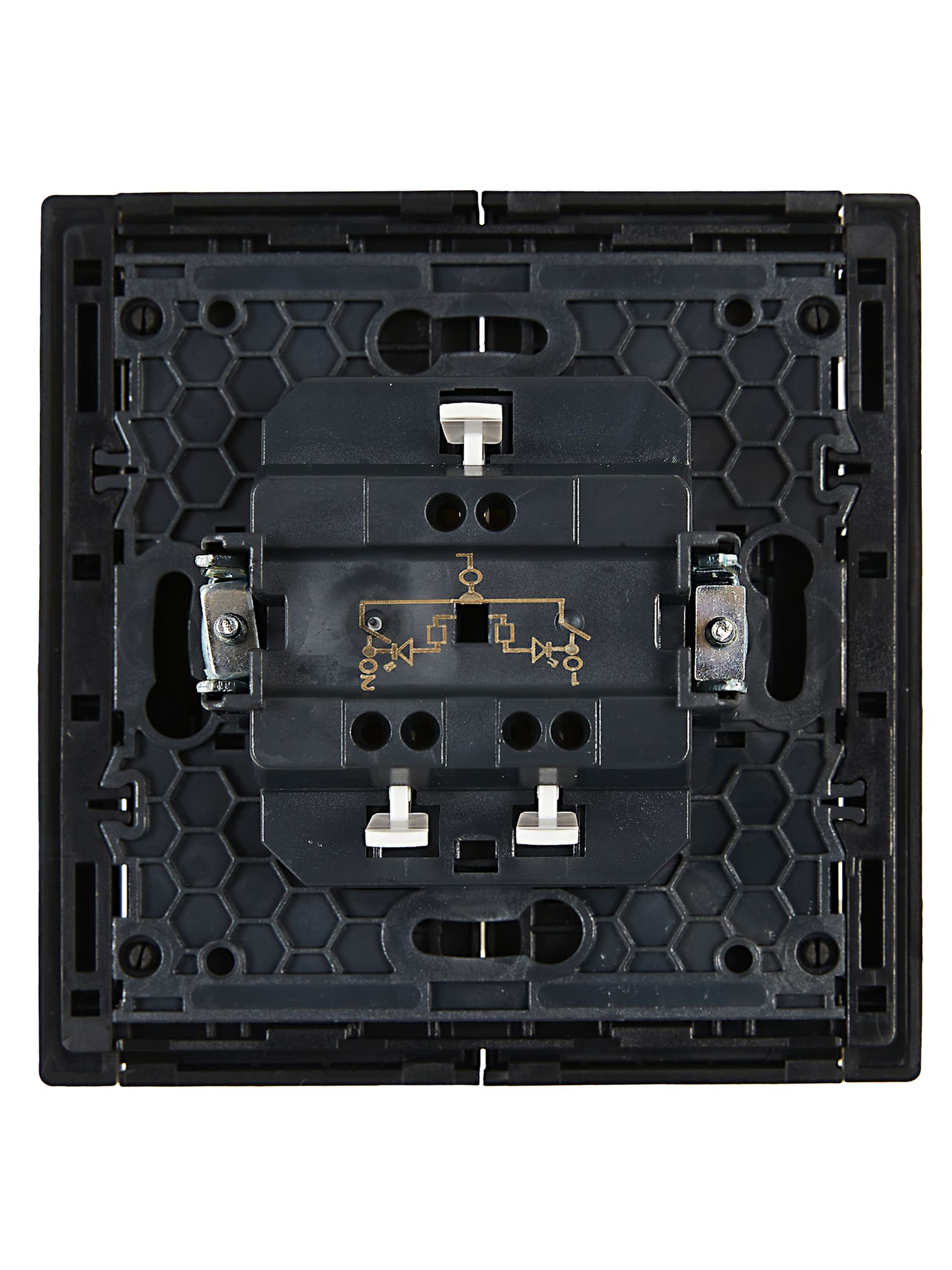 FORTE&PIANO Выключатель 2-клавишный с индикацией 10А FP106 черный IEK