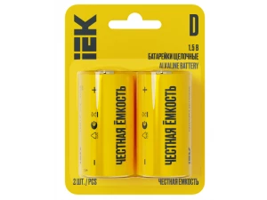 Батарейка щелочная Alkaline LR20/D (2шт/блистер) ИЭК