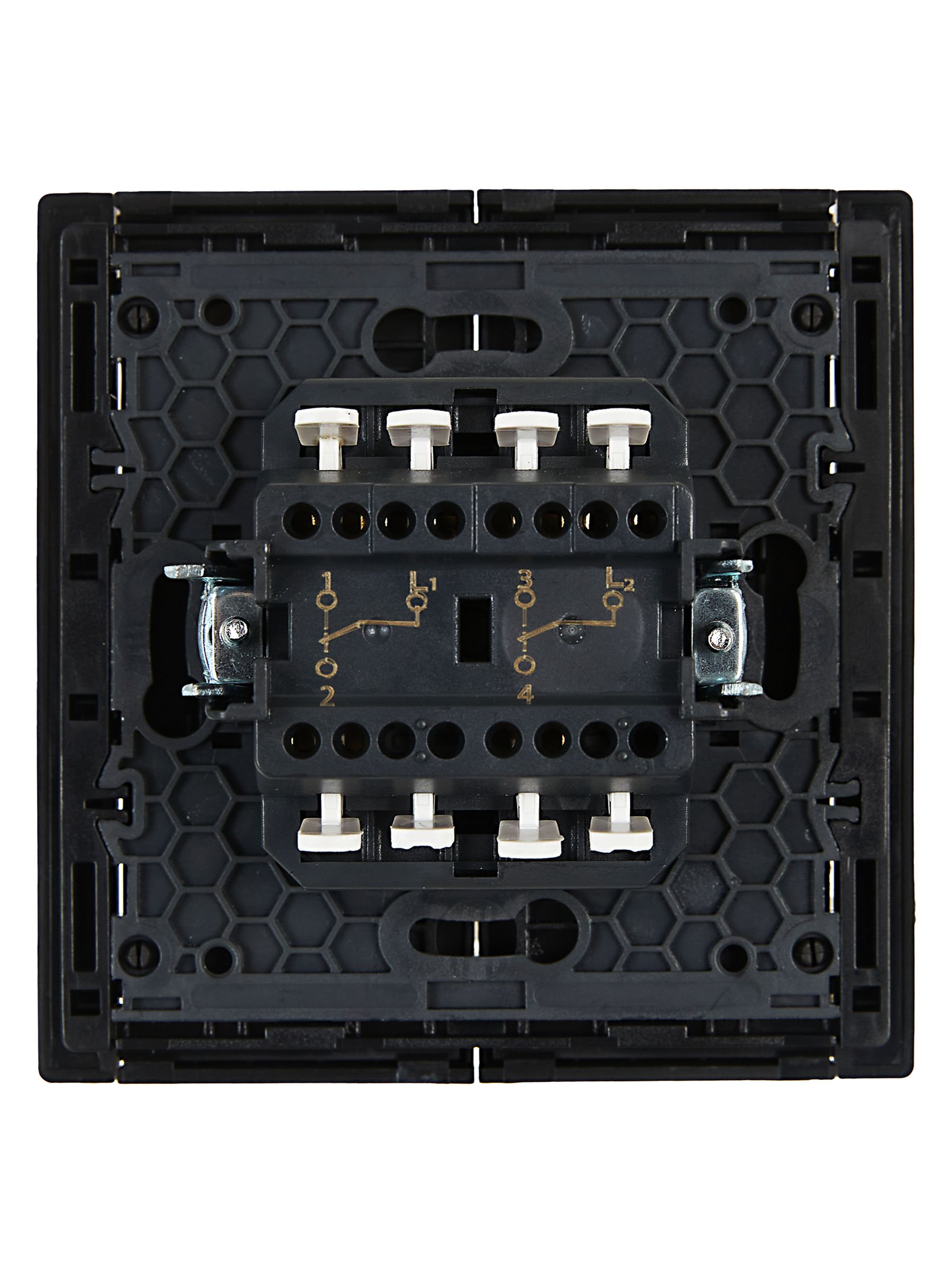 FORTE&PIANO Выключатель 2-клавишный проходной 10А FP107 черный ИЭК