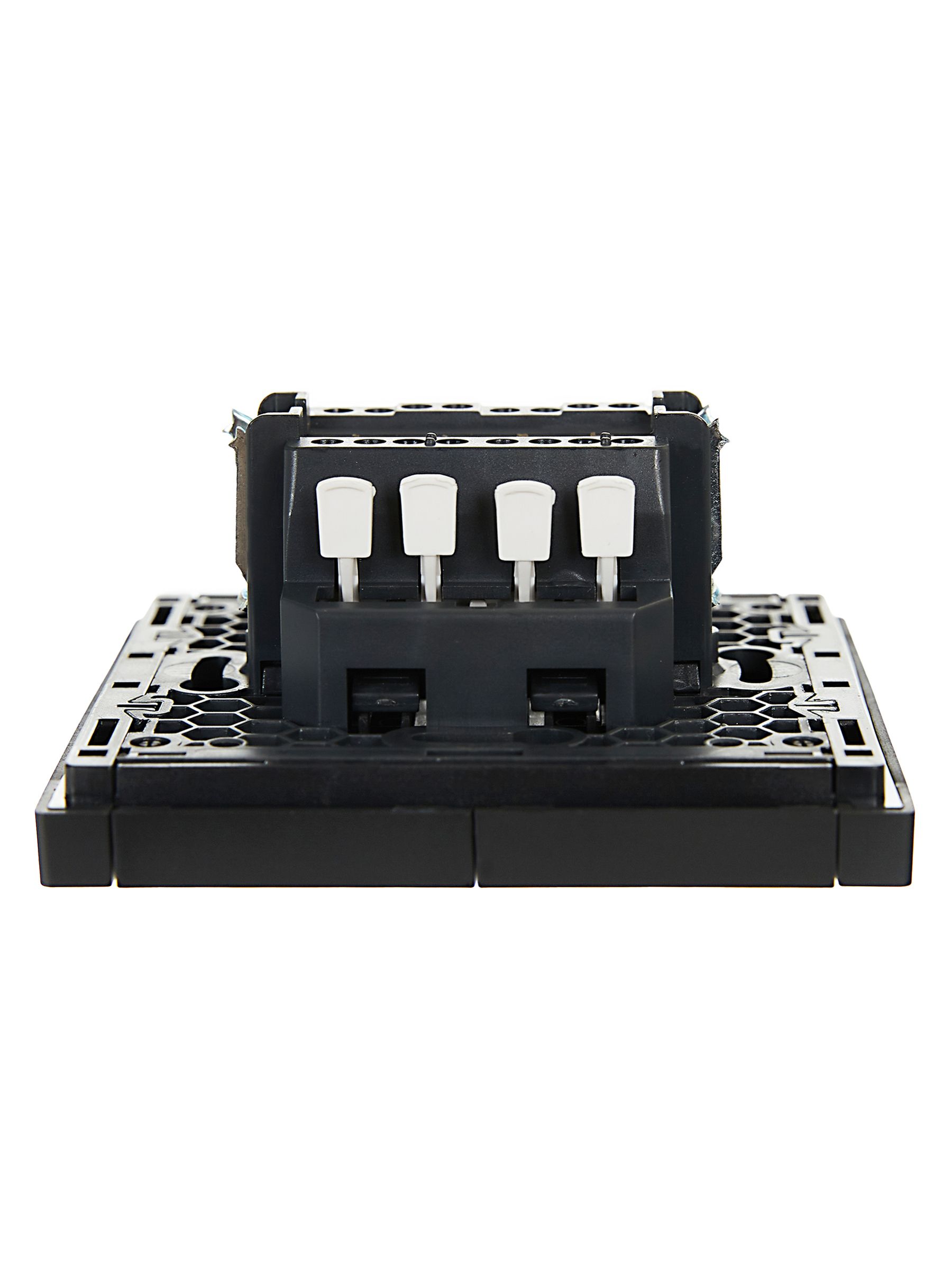 FORTE&PIANO Выключатель 2-клавишный проходной 10А FP107 черный ИЭК