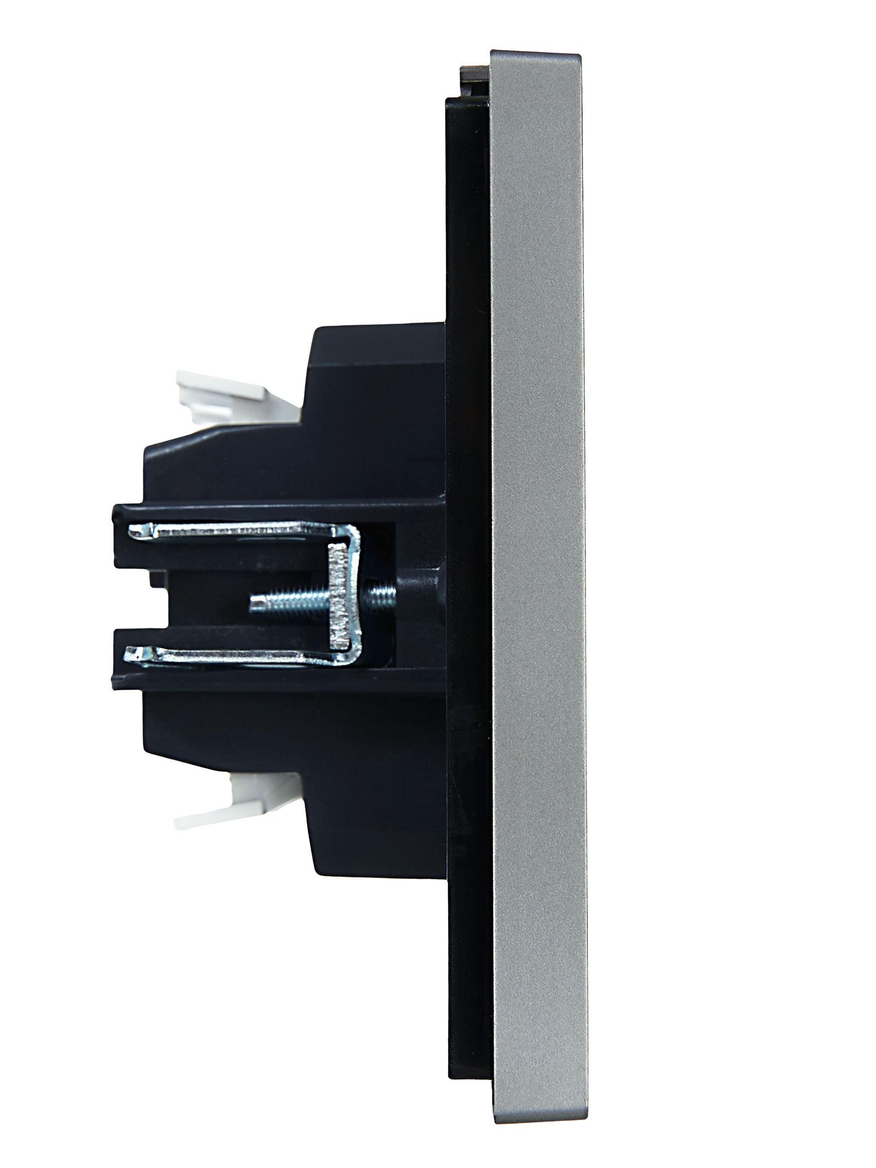 FORTE&PIANO Выключатель 2-клавишный проходной 10А FP507 сталь ИЭК