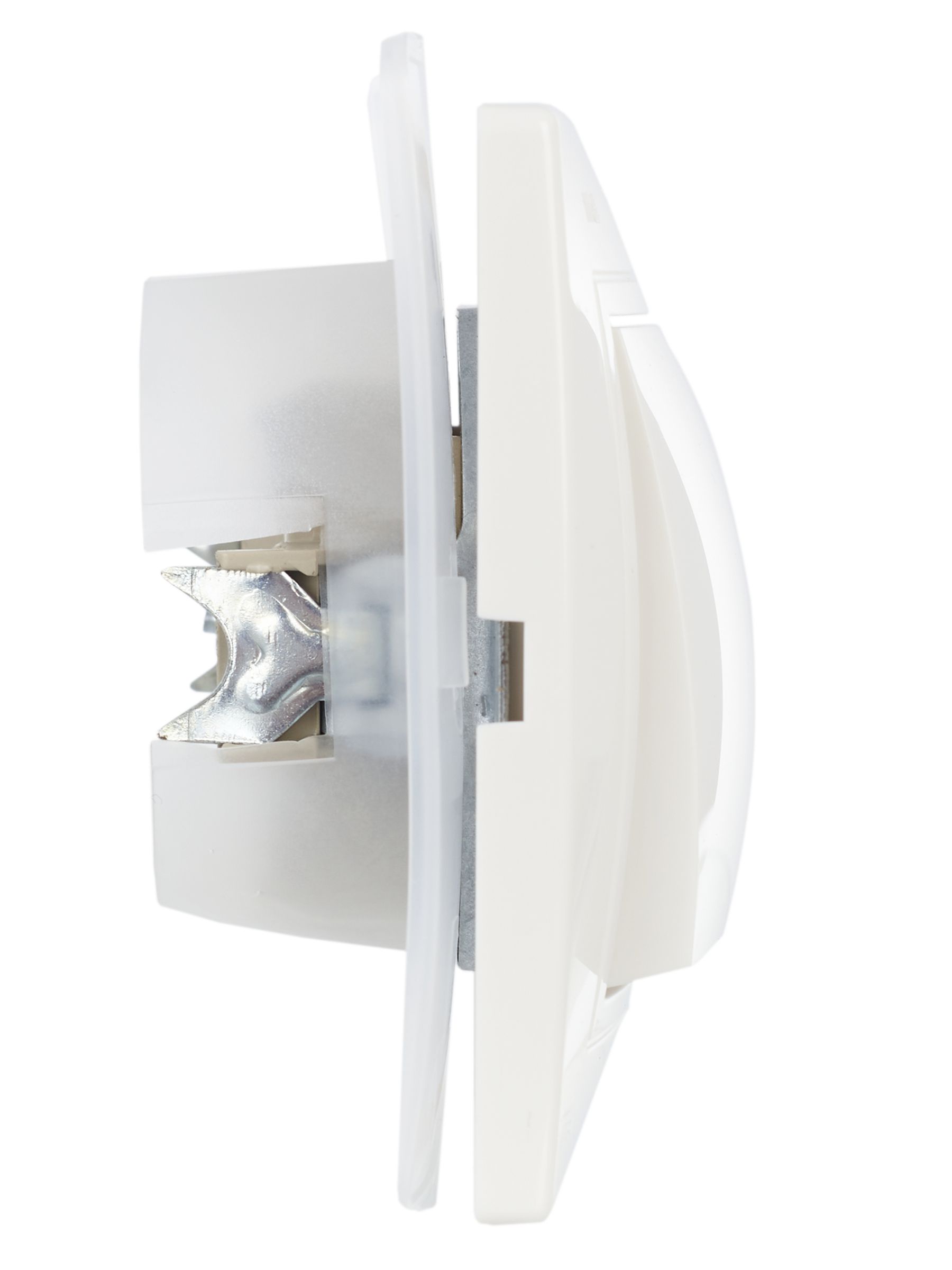 KVARTA Выключатель 1-клавишный 10А IP44 ВС10-1-0-КБ-44 белый IEK