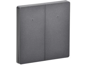 iTEQ SMART-выключатель 2-кл. серый 16А с нейтральным проводником с поддержкой протоколов WIFI и BLE