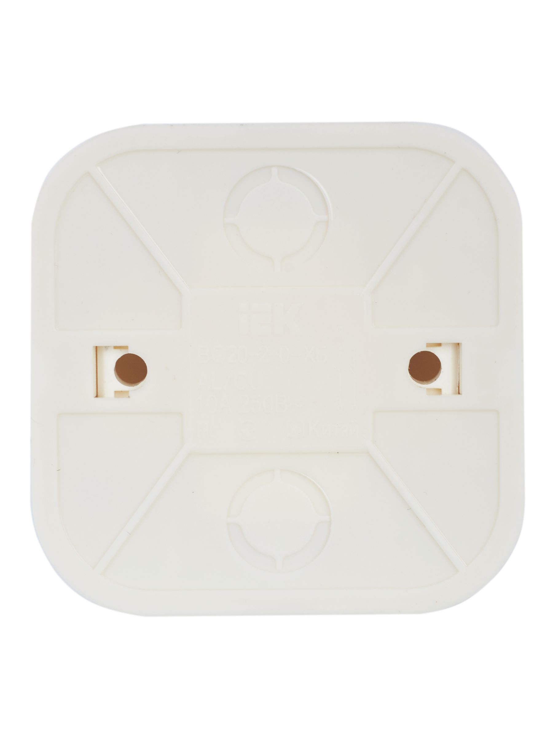 GLORY Выключатель 2-клавишный для открытой установки 10А ВС20-2-0-ХБ белый ИЭК