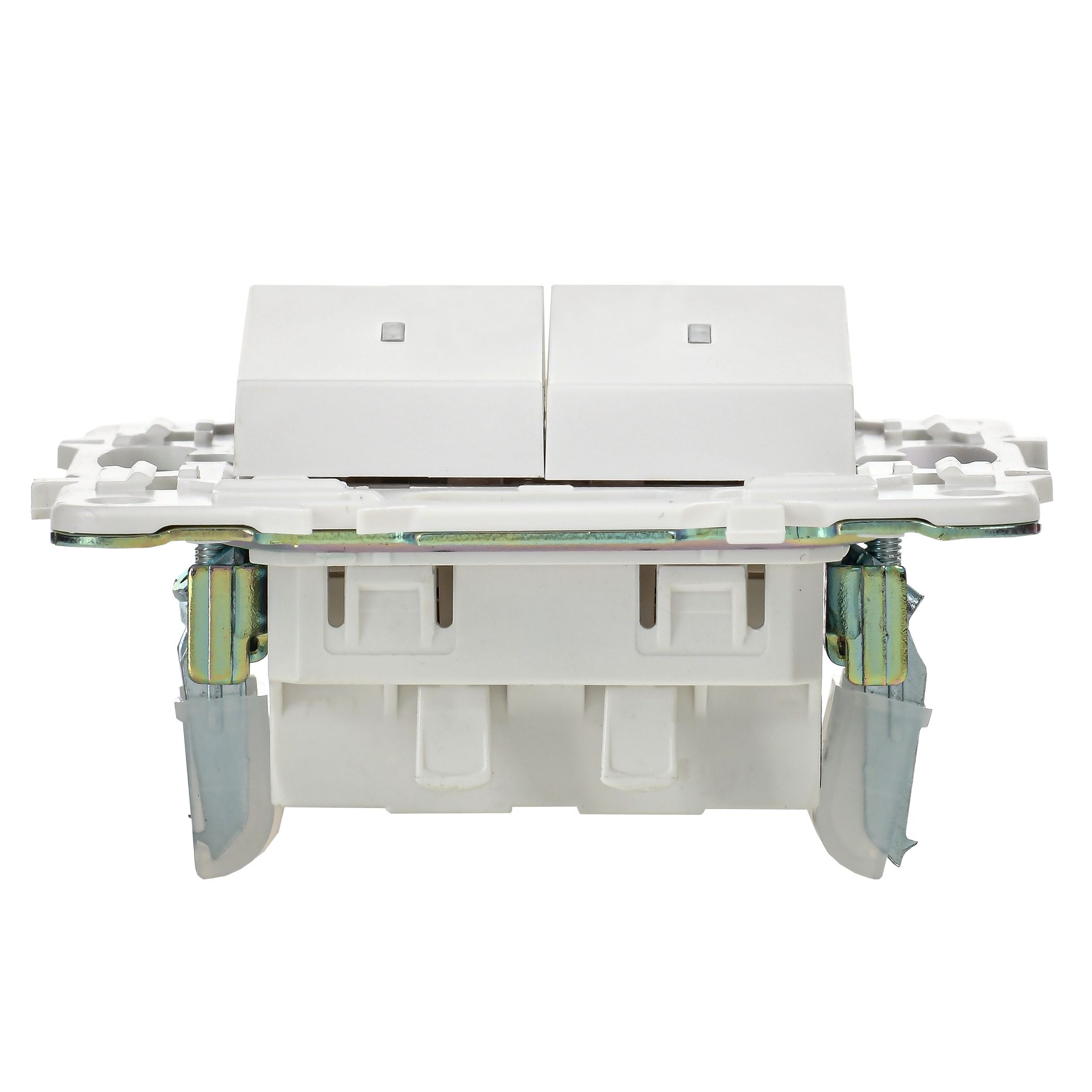 SKANDY Выключатель 2-клавишный с индикацией 10А SK-V09W арктический белый IEK