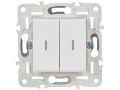 SKANDY Выключатель 2-клавишный с индикацией 10А SK-V09W арктический белый IEK