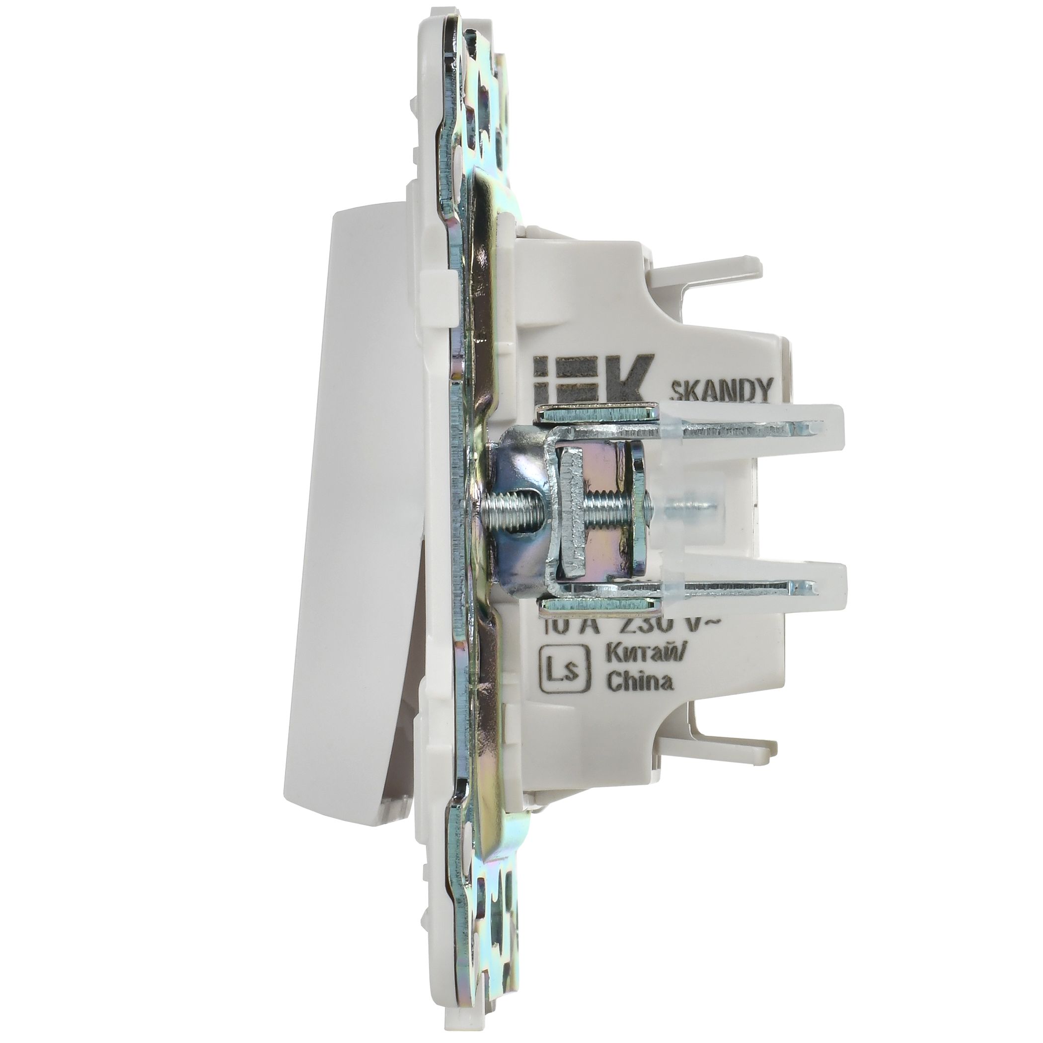 SKANDY Выключатель 1-клавишный проходной 10А SK-V02W арктический белый IEK