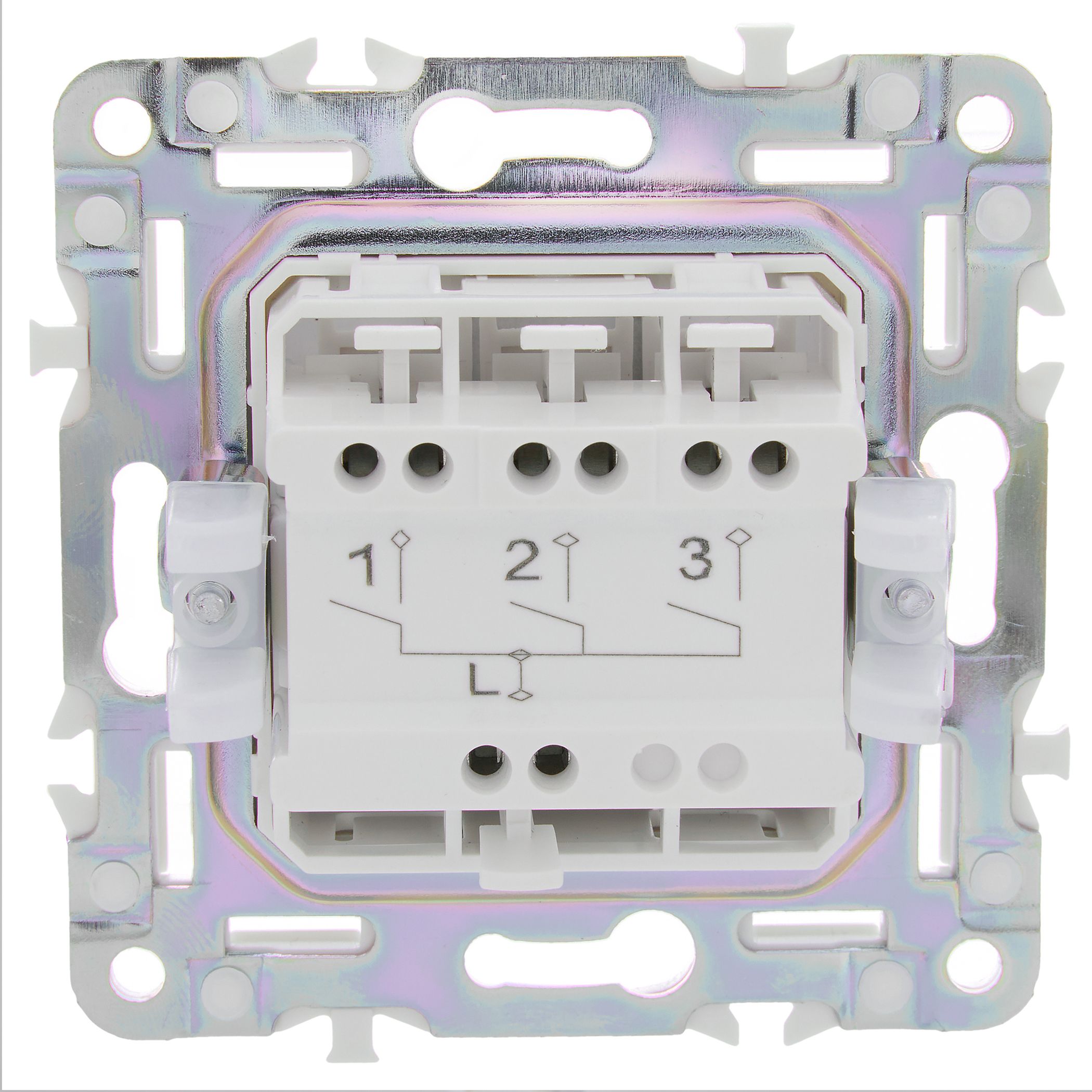 SKANDY Выключатель 3-клавишный 10А SK-V11W арктический белый IEK