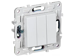 SKANDY Выключатель 3-клавишный 10А SK-V11W арктический белый IEK