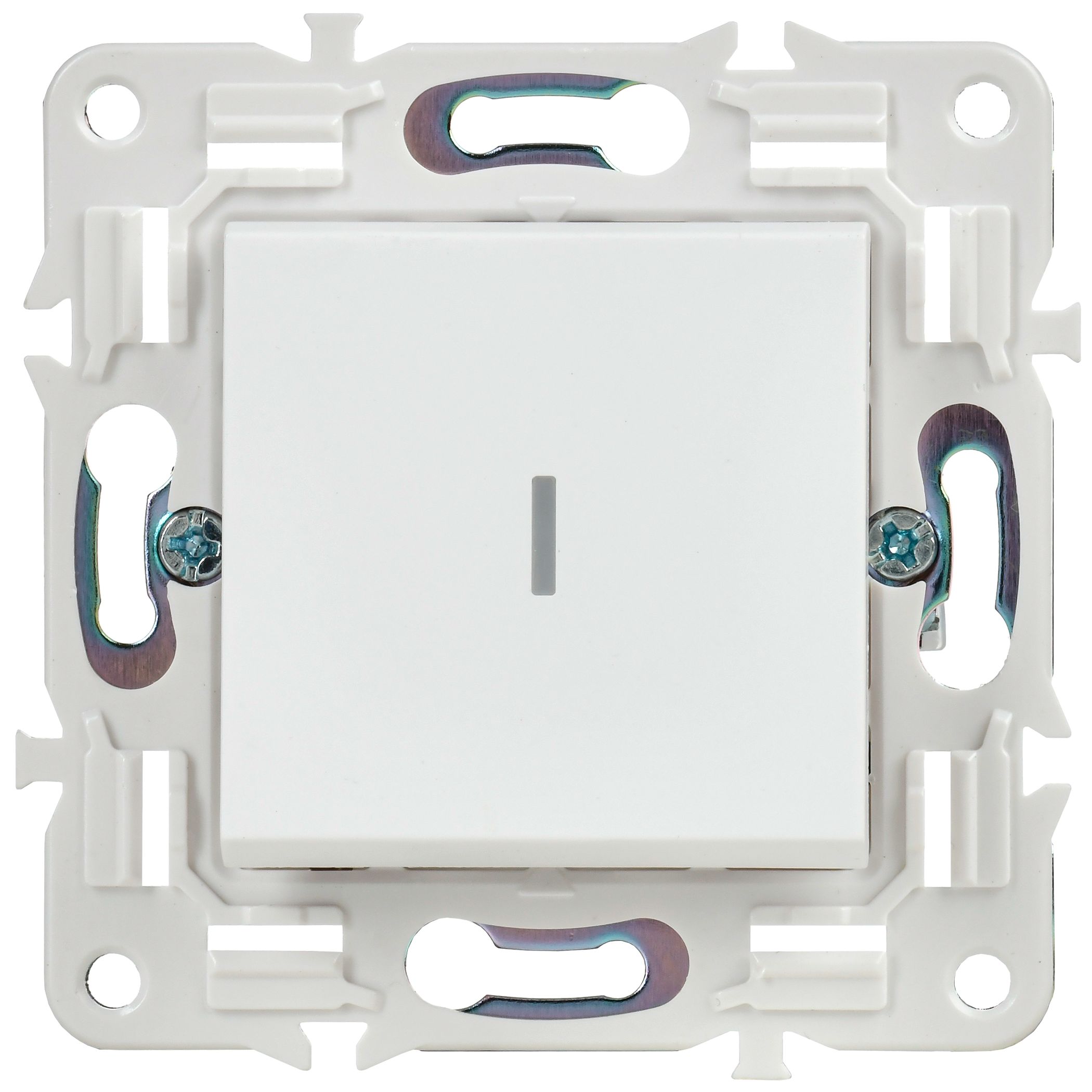 SKANDY Выключатель 1-клавишный проходной с индикацией 10А SK-V08W арктический белый IEK