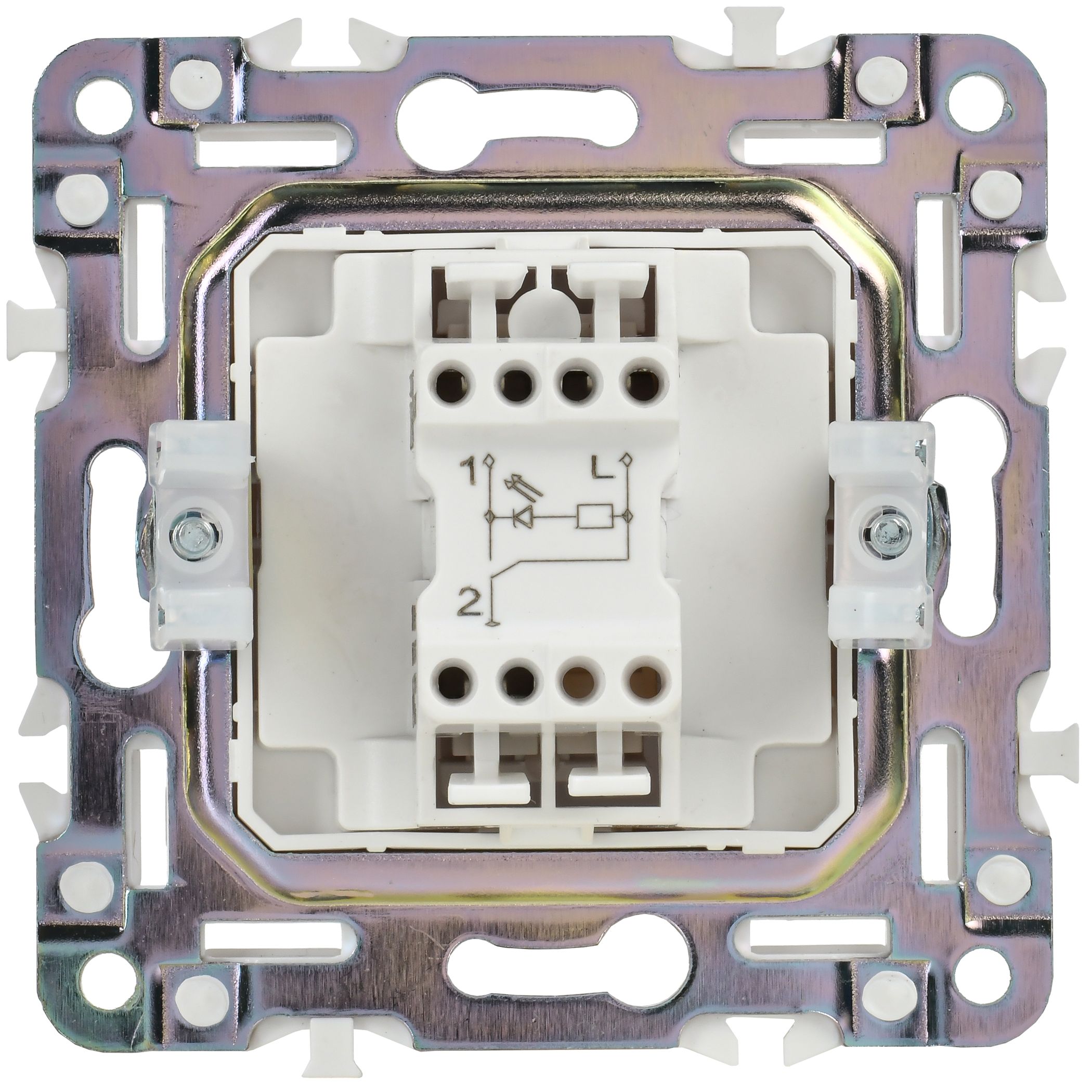 SKANDY Выключатель 1-клавишный проходной с индикацией 10А SK-V08W арктический белый IEK