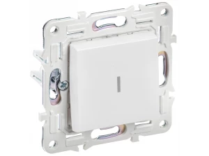SKANDY Выключатель 1-клавишный проходной с индикацией 10А SK-V08W арктический белый IEK