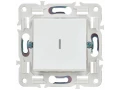 SKANDY Выключатель 1-клавишный проходной с индикацией 10А SK-V08W арктический белый IEK