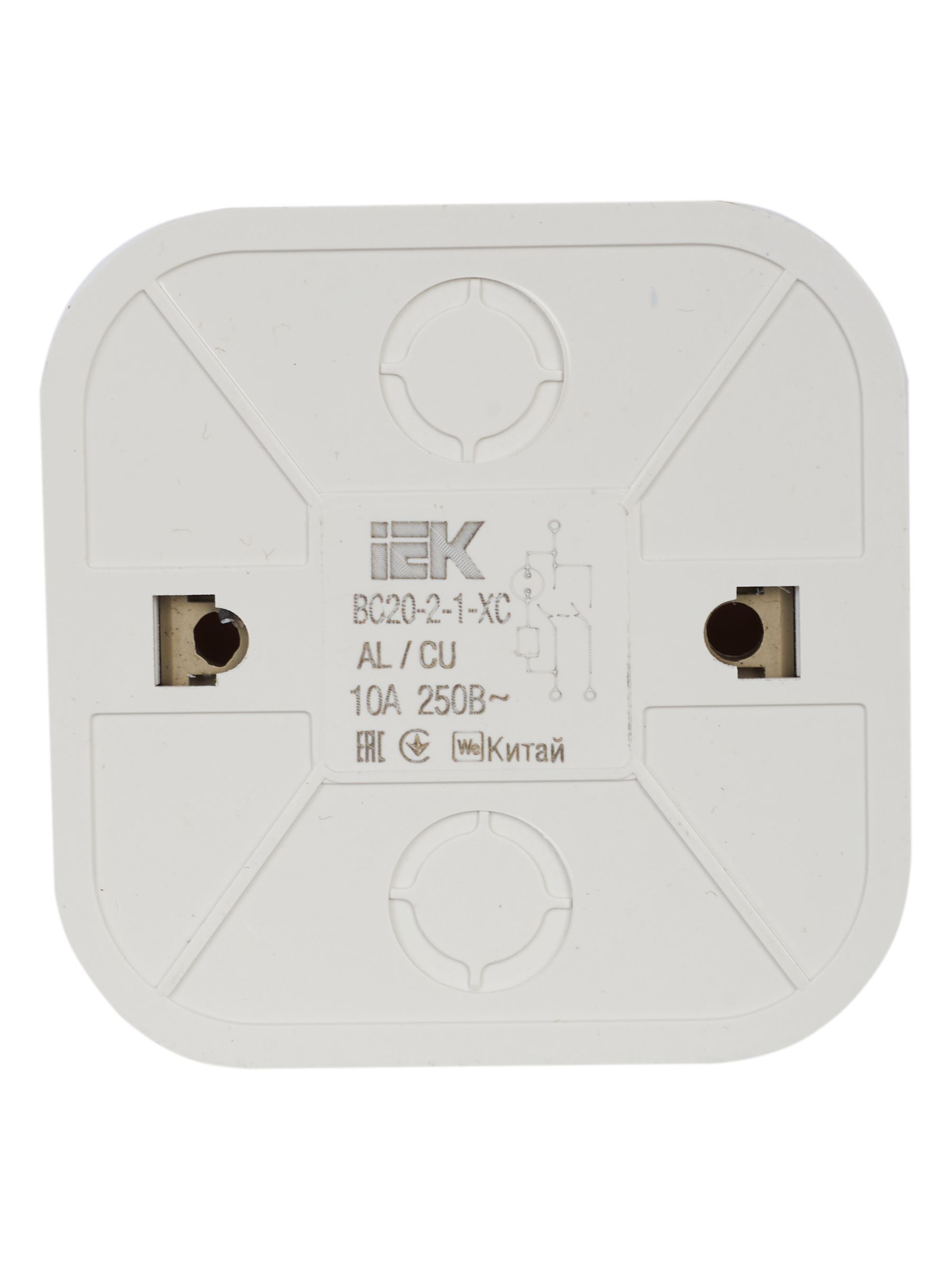 GLORY Выключатель 2-клавишный для открытой установки с индикацией 10А ВС20-2-1-ХС сосна IEK