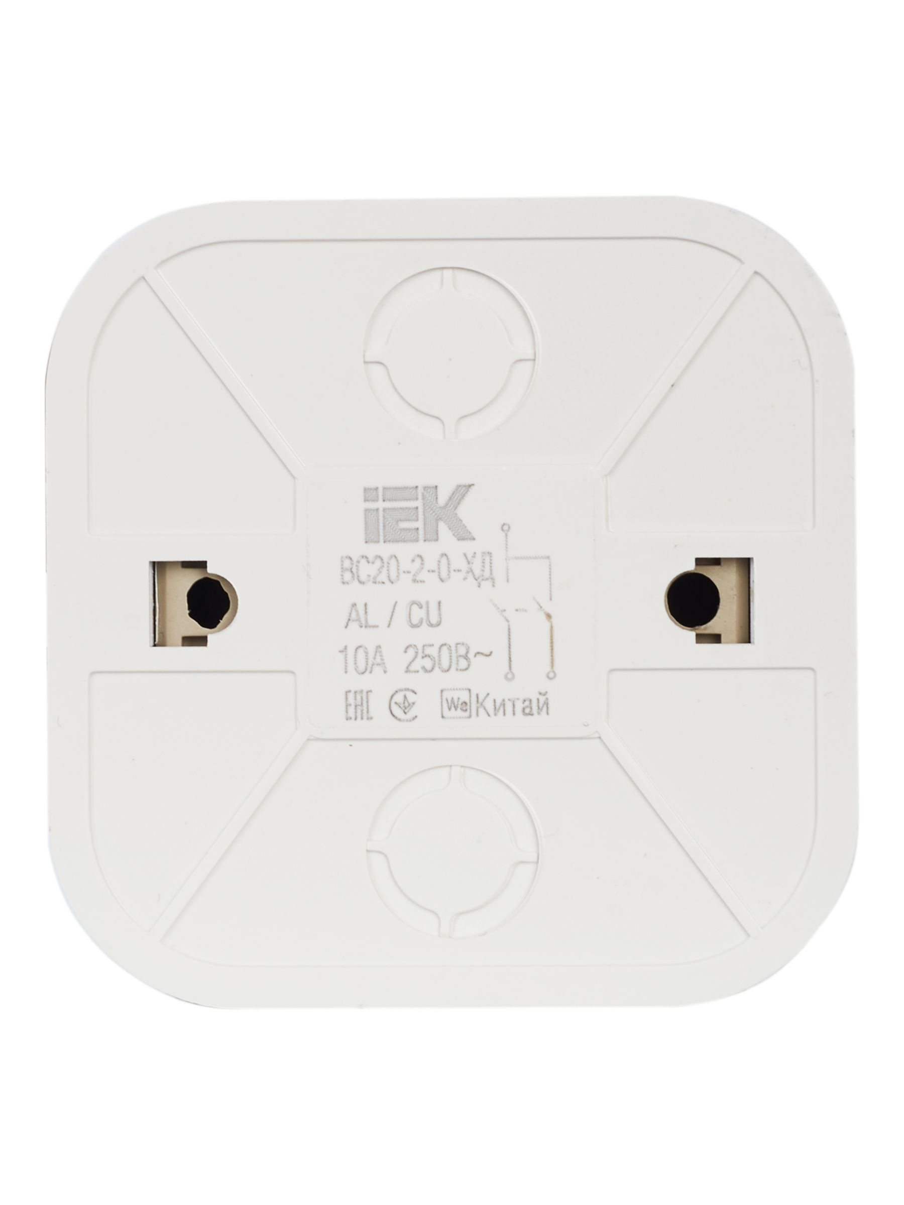 GLORY Выключатель 2-клавишный для открытой установки 10А ВС20-2-0-ХД дуб IEK