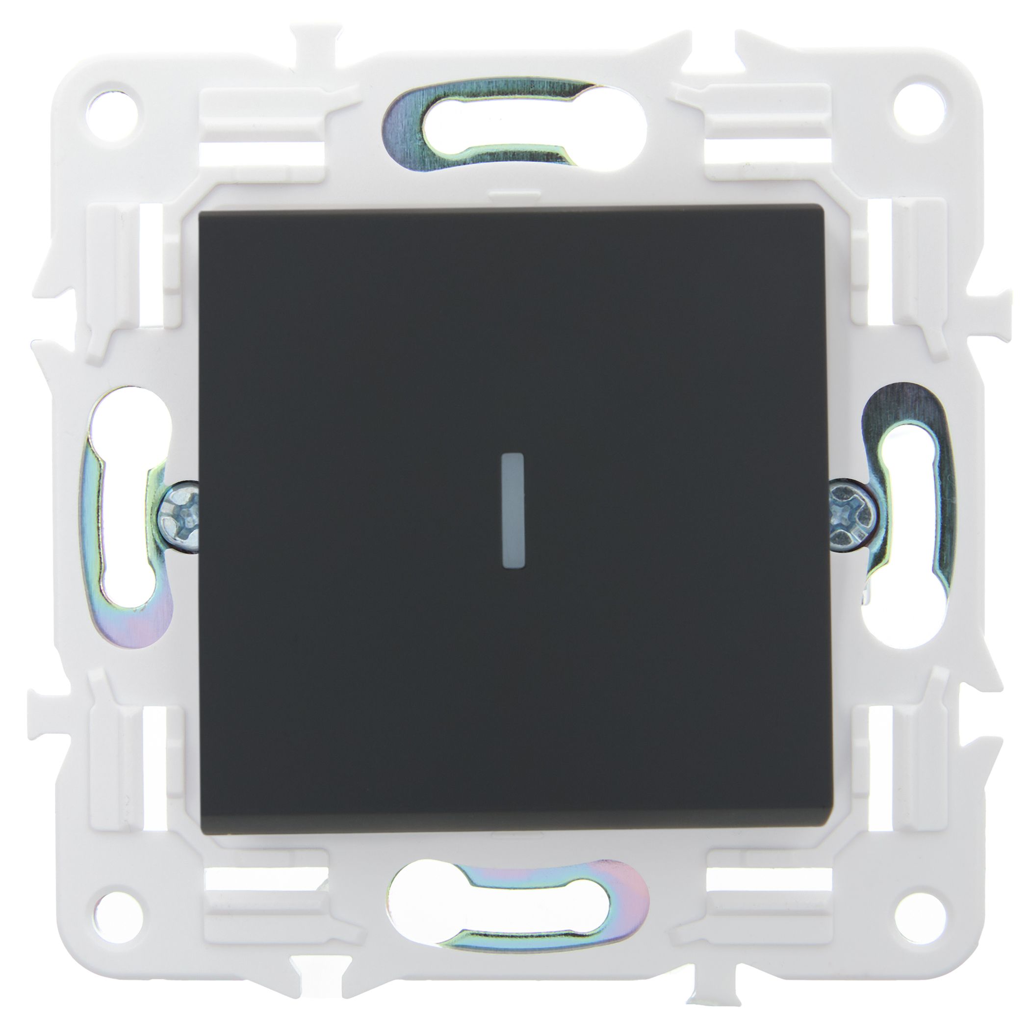 SKANDY Выключатель 1-клавишный проходной с индикацией 10А SK-V08G графит IEK