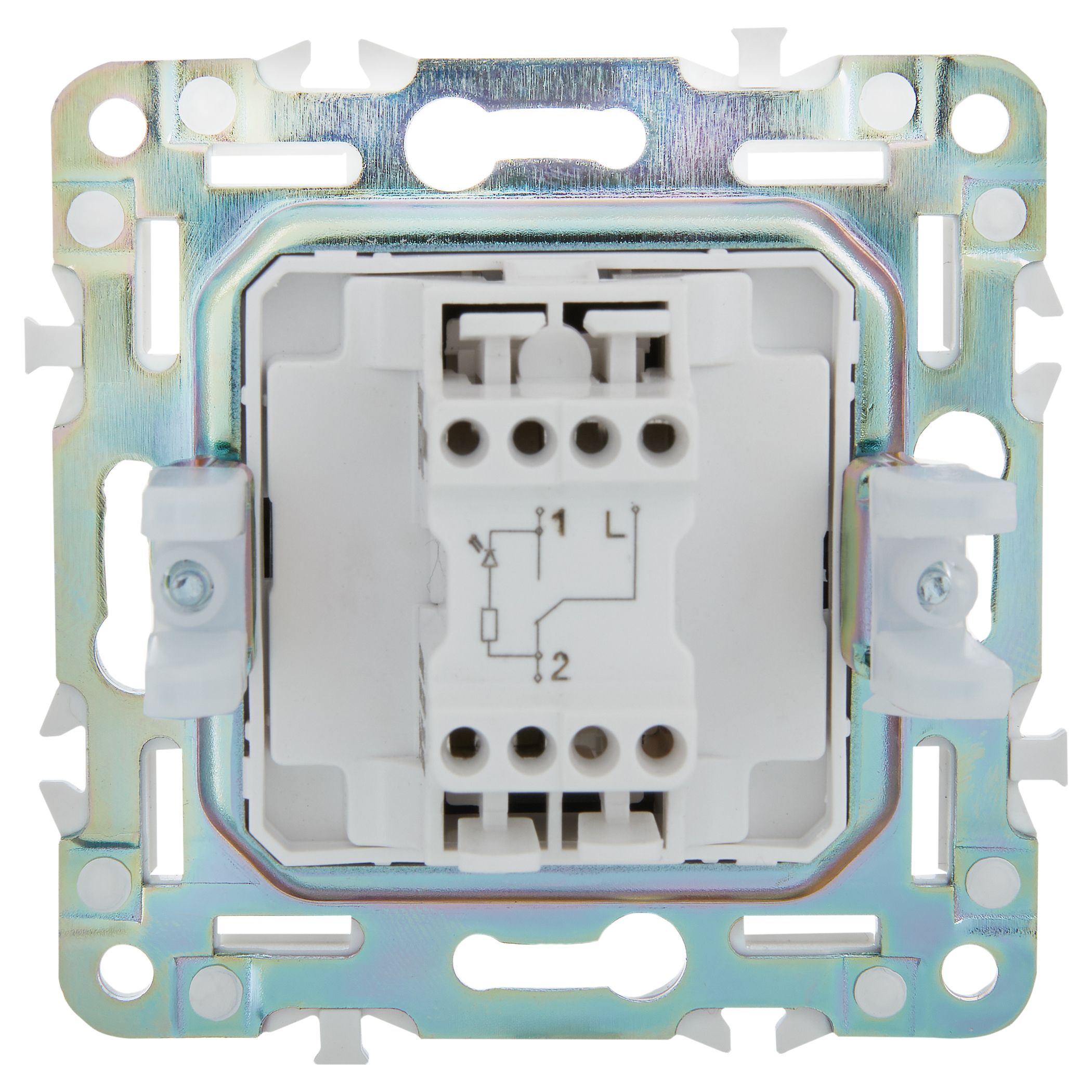 SKANDY Выключатель 1-клавишный проходной с индикацией 10А SK-V08G графит IEK