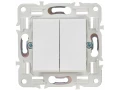 SKANDY Выключатель 2-клавишный проходной 10А SK-V05W арктический белый IEK