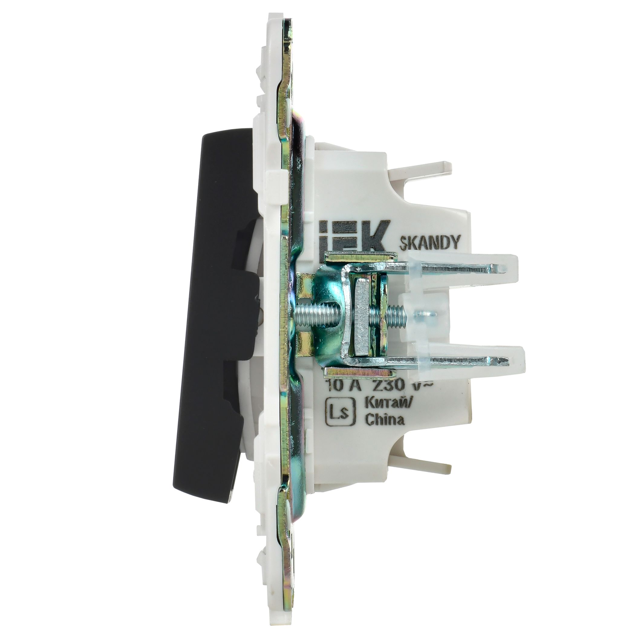 SKANDY Выключатель 1-клавишный 10А SK-V01Bl черный IEK