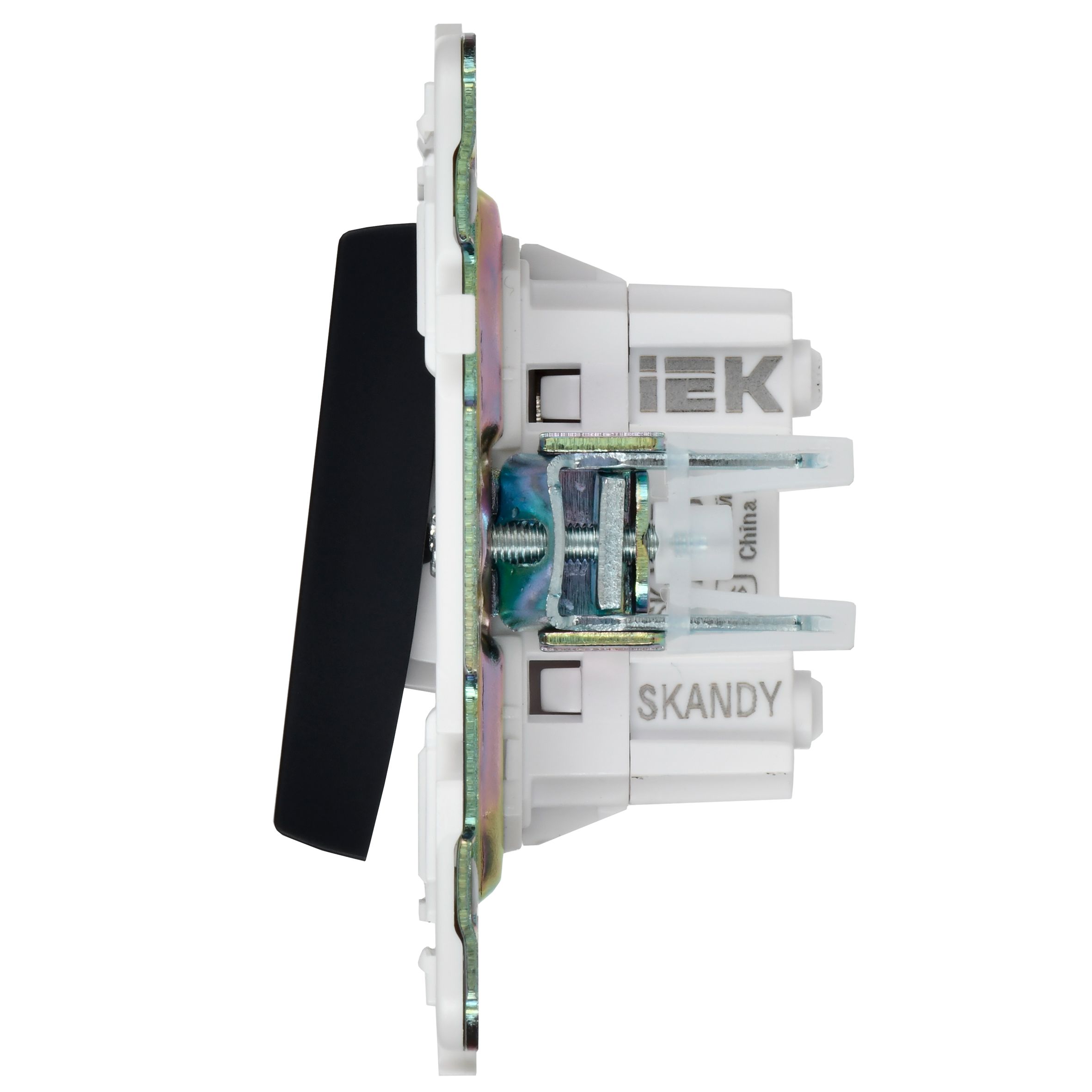 SKANDY Выключатель 2-клавишный перекрестный 10А SK-V06G графит IEK