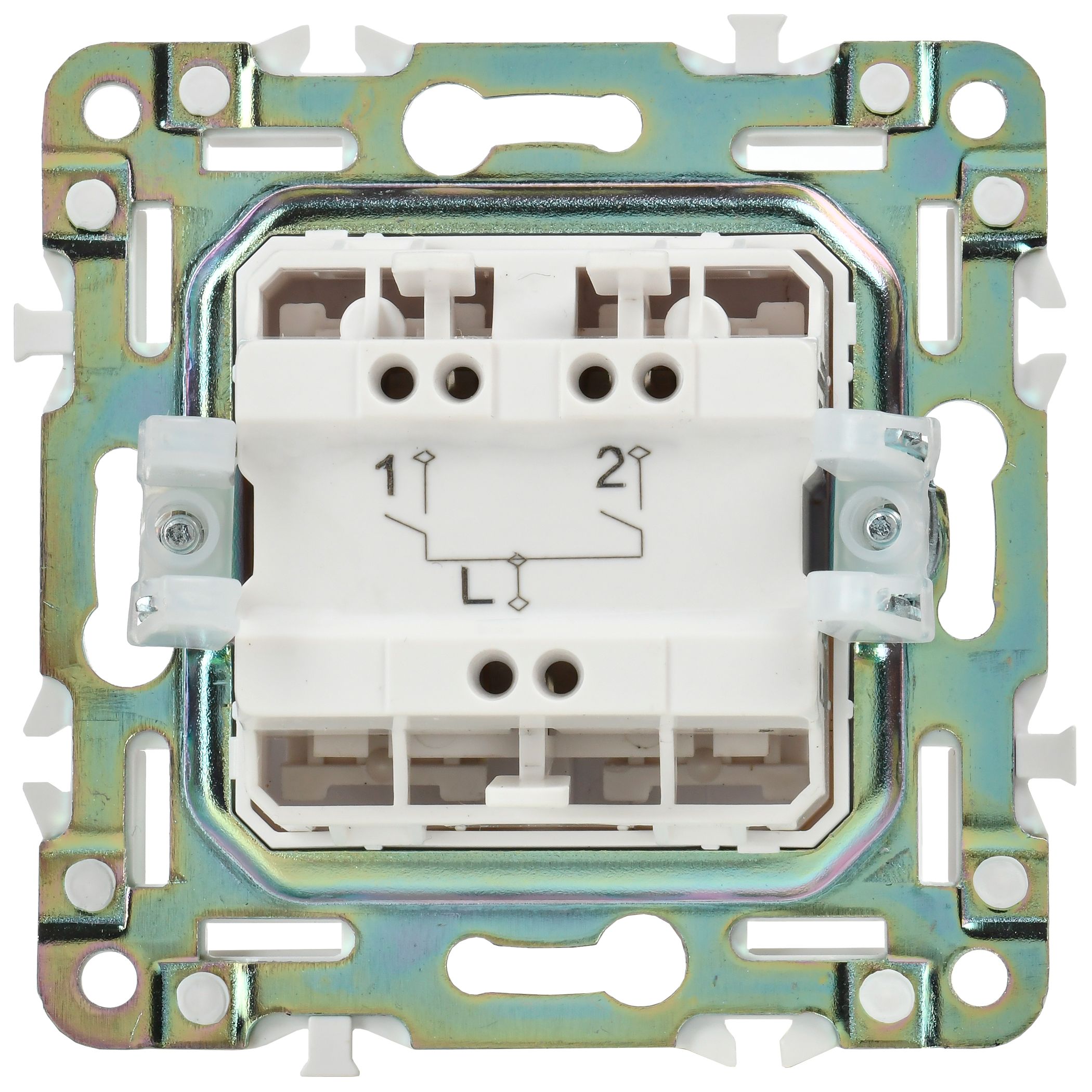 SKANDY Выключатель 2-клавишный 10А SK-V04W арктический белый IEK