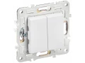 SKANDY Выключатель 2-клавишный 10А SK-V04W арктический белый IEK