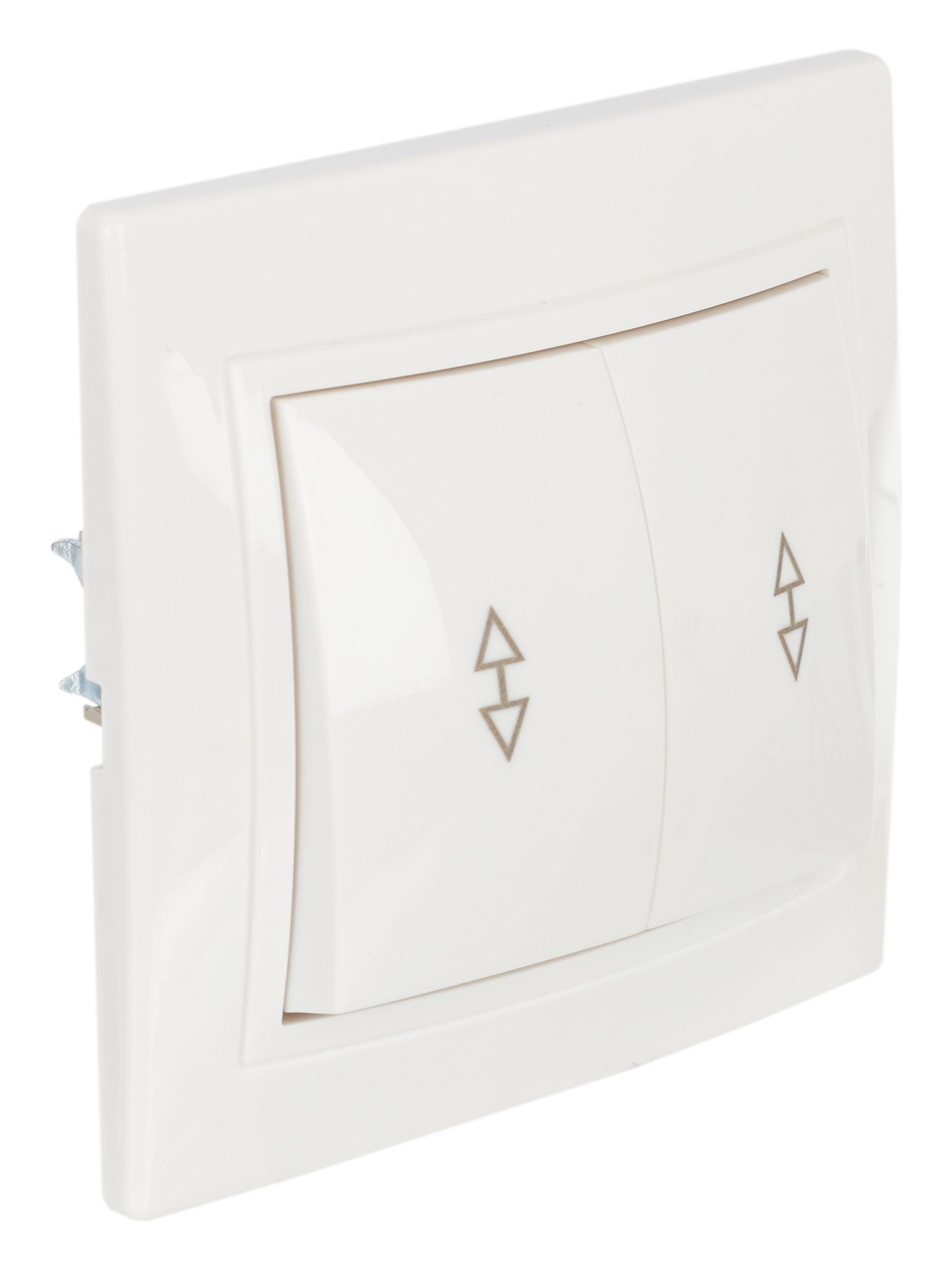 KVARTA Выключатель 2-клавишный проходной 10А ВСп10-2-0-КБ белый IEK