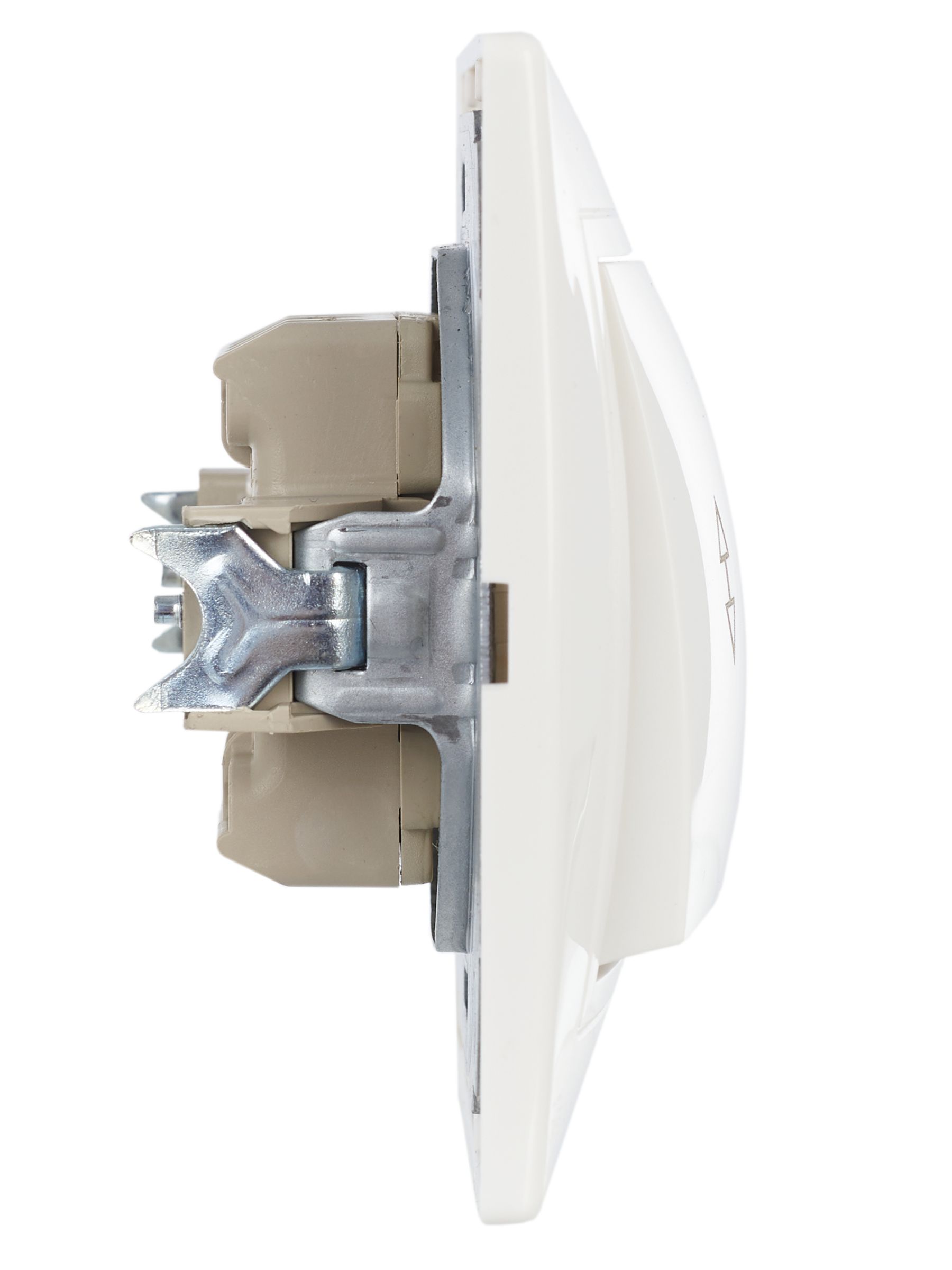 KVARTA Выключатель 2-клавишный проходной 10А ВСп10-2-0-КБ белый IEK